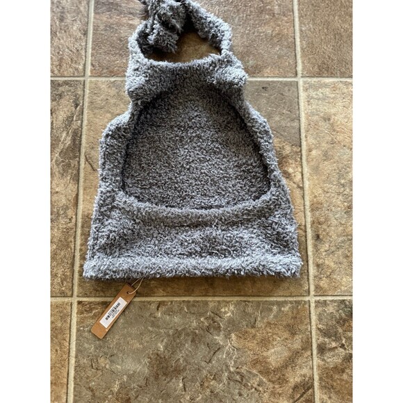 Skims Cozy Knit Halter Bra Top Smoke Size S/M - Picture 8 of 10